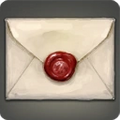 an opened letter.
